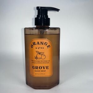 Makers Of Wax Goods Orange Grove Ripe Mango Cranberry Hand Soap Glass Bottle